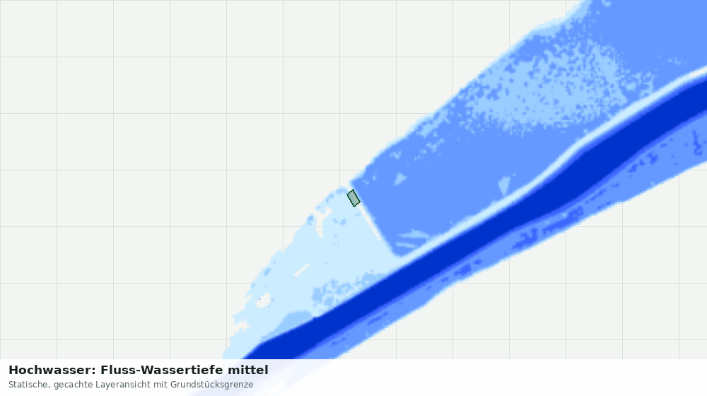 Statische Kartenansicht: Hochwasser: Fluss-Wassertiefe mittel