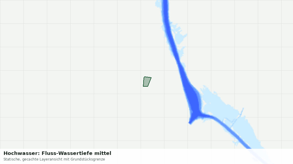 Statische Kartenansicht: Hochwasser: Fluss-Wassertiefe mittel