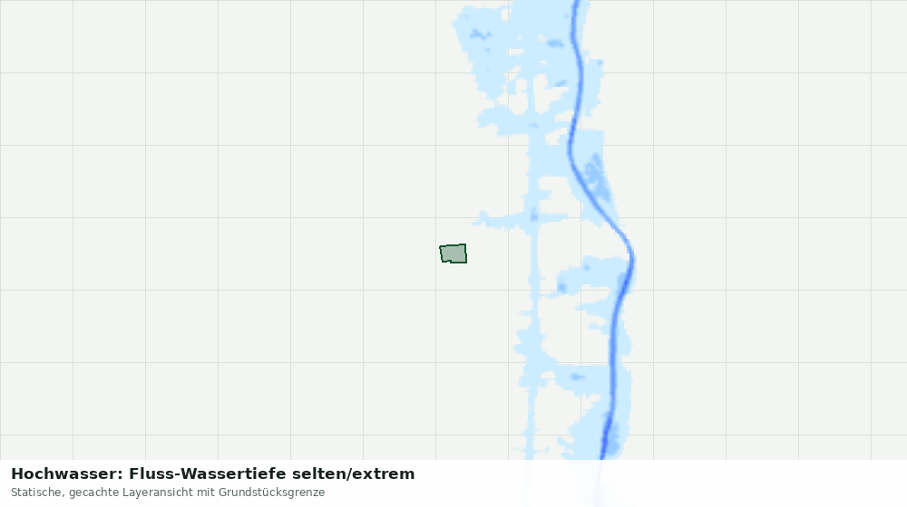 Statische Kartenansicht: Hochwasser: Fluss-Wassertiefe selten/extrem