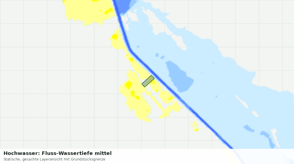 Statische Kartenansicht: Hochwasser: Fluss-Wassertiefe mittel