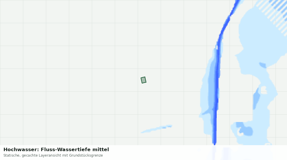 Statische Kartenansicht: Hochwasser: Fluss-Wassertiefe mittel