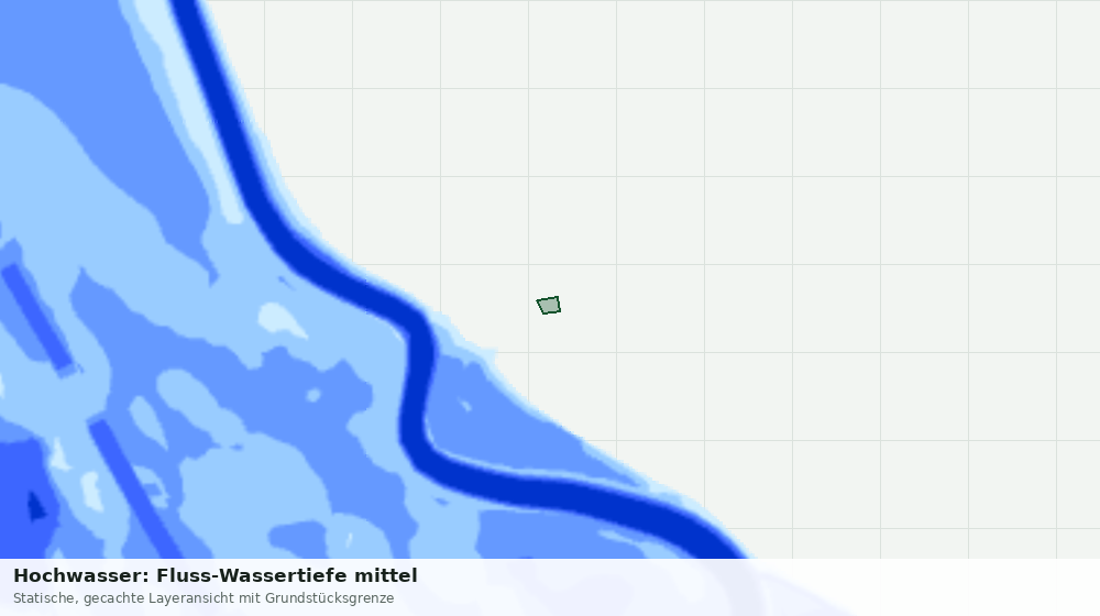Statische Kartenansicht: Hochwasser: Fluss-Wassertiefe mittel