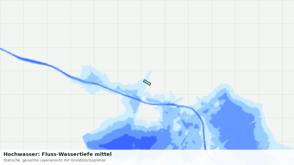 Statische Kartenansicht: Hochwasser: Fluss-Wassertiefe mittel