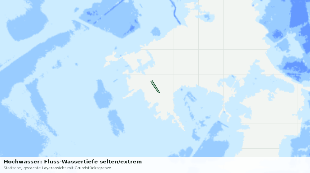 Statische Kartenansicht: Hochwasser: Fluss-Wassertiefe selten/extrem