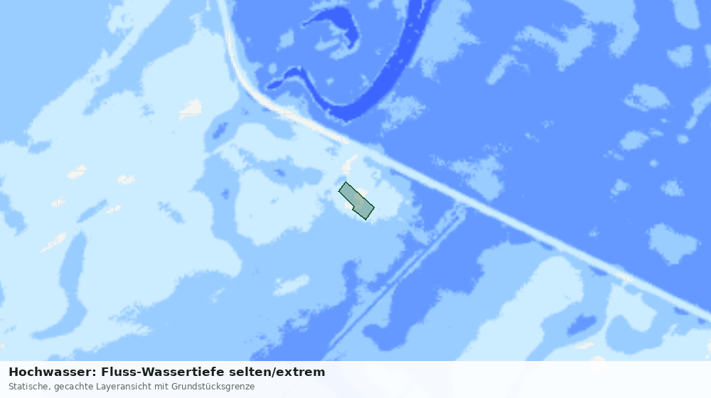 Statische Kartenansicht: Hochwasser: Fluss-Wassertiefe selten/extrem