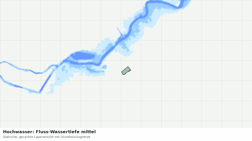 Statische Kartenansicht: Hochwasser: Fluss-Wassertiefe mittel