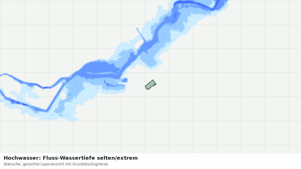 Statische Kartenansicht: Hochwasser: Fluss-Wassertiefe selten/extrem