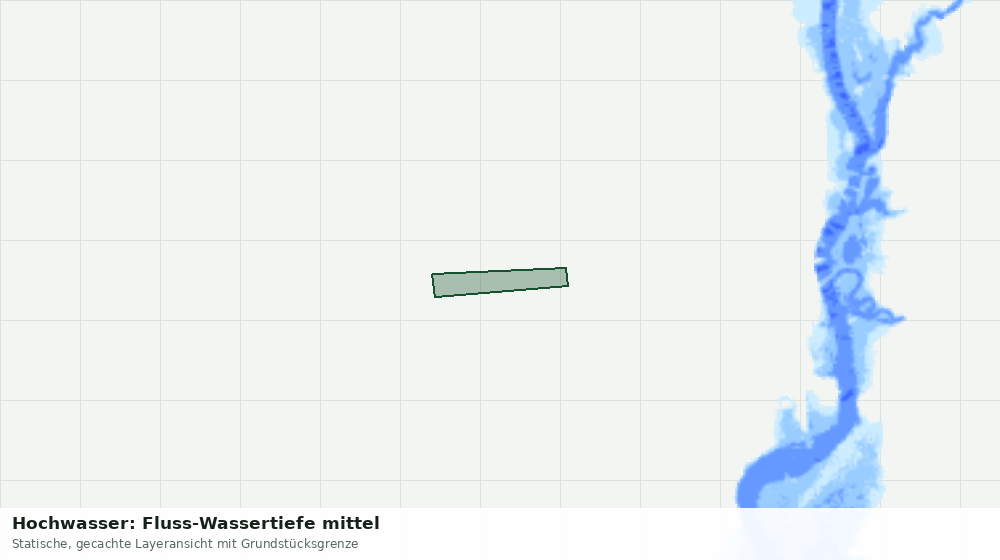 Statische Kartenansicht: Hochwasser: Fluss-Wassertiefe mittel