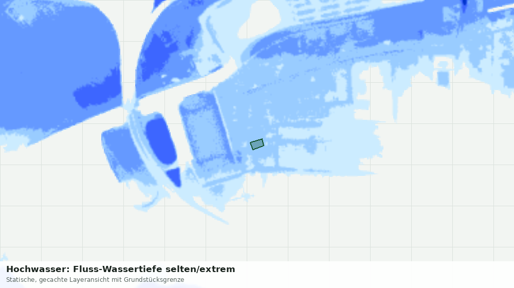 Statische Kartenansicht: Hochwasser: Fluss-Wassertiefe selten/extrem