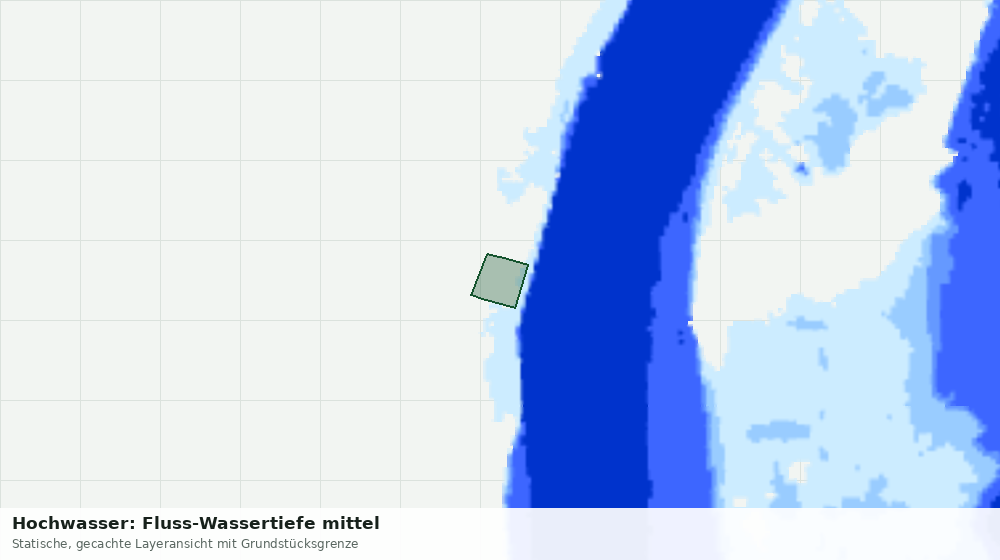 Statische Kartenansicht: Hochwasser: Fluss-Wassertiefe mittel