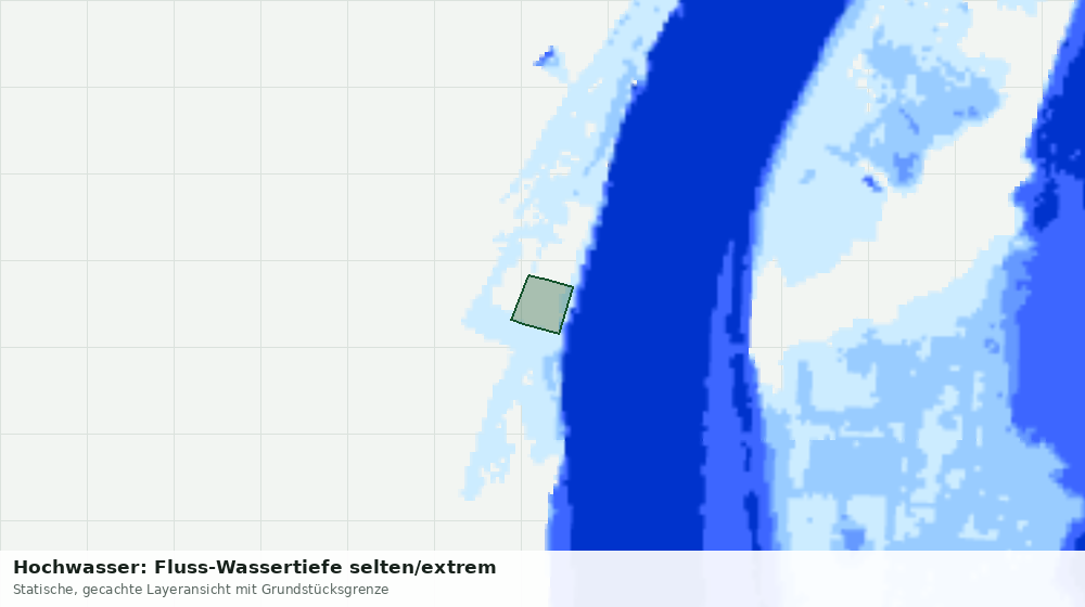 Statische Kartenansicht: Hochwasser: Fluss-Wassertiefe selten/extrem
