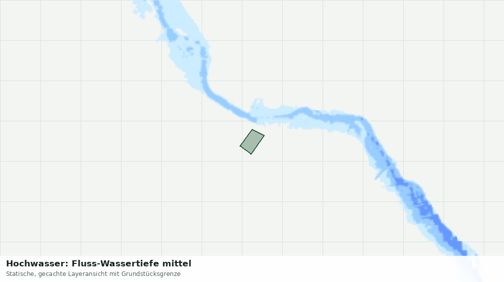 Statische Kartenansicht: Hochwasser: Fluss-Wassertiefe mittel