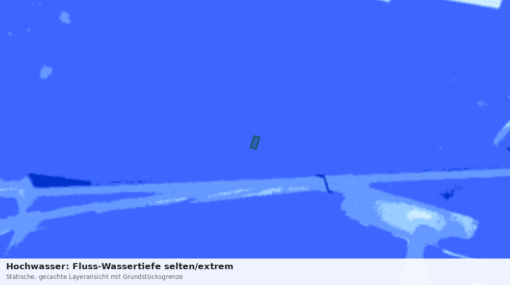 Statische Kartenansicht: Hochwasser: Fluss-Wassertiefe selten/extrem