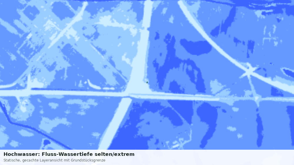 Statische Kartenansicht: Hochwasser: Fluss-Wassertiefe selten/extrem