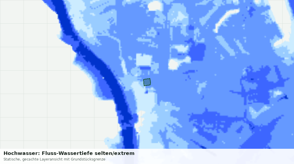 Statische Kartenansicht: Hochwasser: Fluss-Wassertiefe selten/extrem