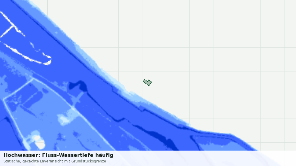 Statische Kartenansicht: Hochwasser: Fluss-Wassertiefe häufig