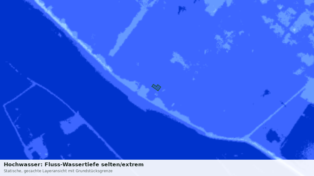 Statische Kartenansicht: Hochwasser: Fluss-Wassertiefe selten/extrem