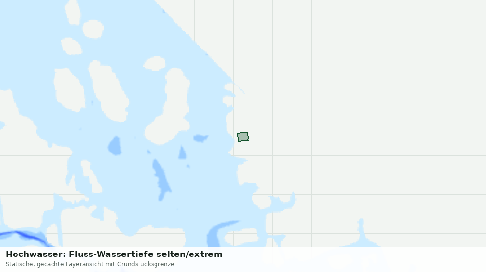 Statische Kartenansicht: Hochwasser: Fluss-Wassertiefe selten/extrem