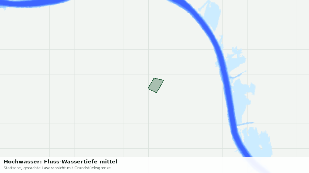 Statische Kartenansicht: Hochwasser: Fluss-Wassertiefe mittel