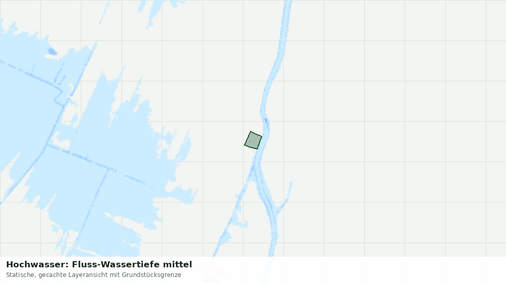 Statische Kartenansicht: Hochwasser: Fluss-Wassertiefe mittel
