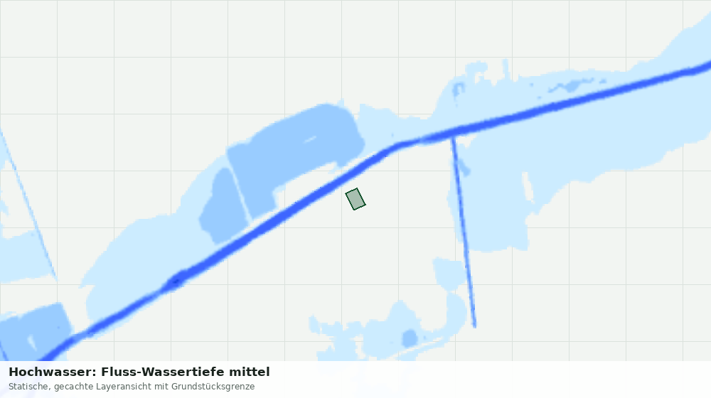 Statische Kartenansicht: Hochwasser: Fluss-Wassertiefe mittel