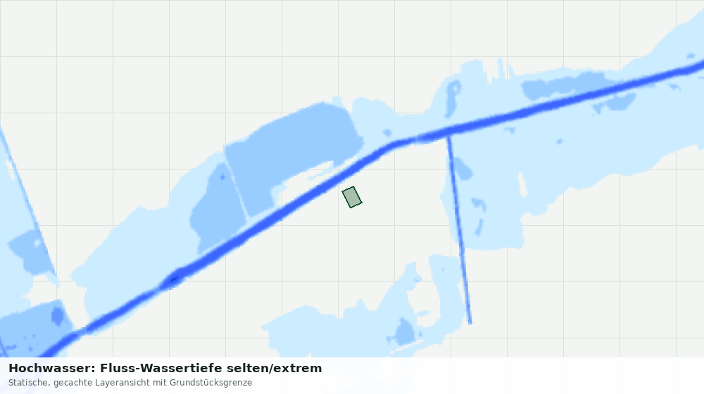 Statische Kartenansicht: Hochwasser: Fluss-Wassertiefe selten/extrem