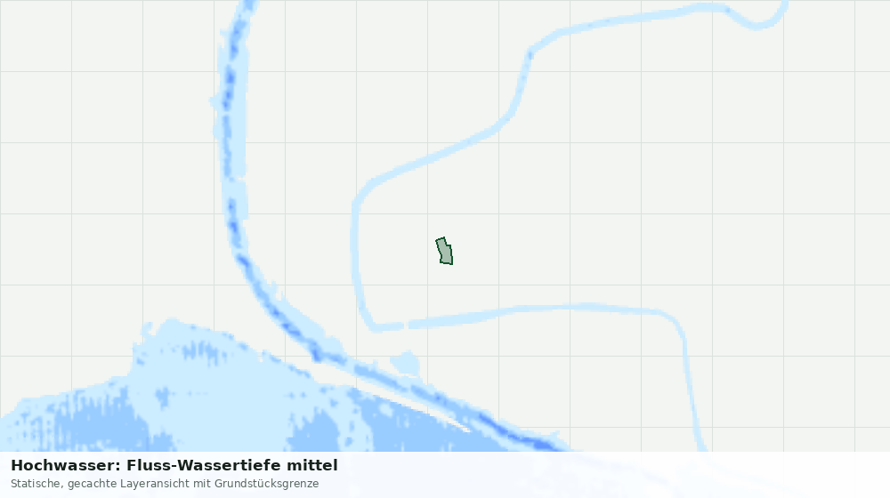 Statische Kartenansicht: Hochwasser: Fluss-Wassertiefe mittel