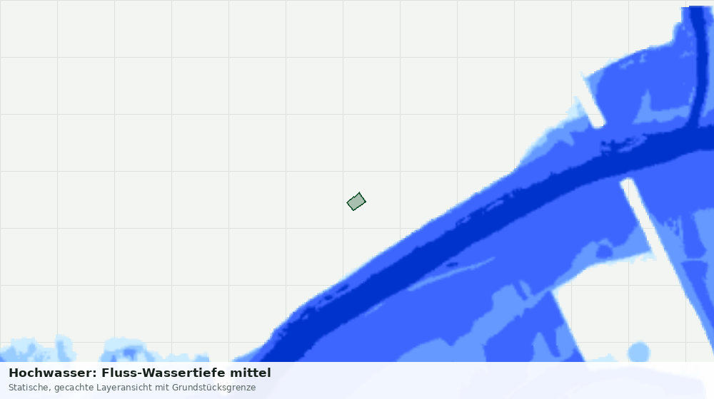 Statische Kartenansicht: Hochwasser: Fluss-Wassertiefe mittel