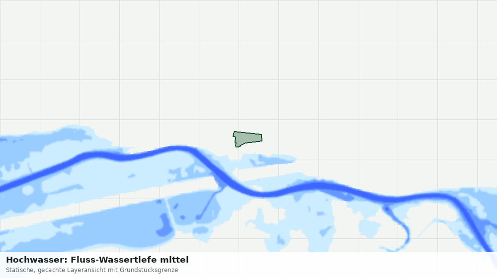 Statische Kartenansicht: Hochwasser: Fluss-Wassertiefe mittel