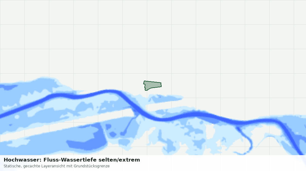Statische Kartenansicht: Hochwasser: Fluss-Wassertiefe selten/extrem