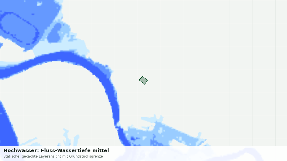 Statische Kartenansicht: Hochwasser: Fluss-Wassertiefe mittel