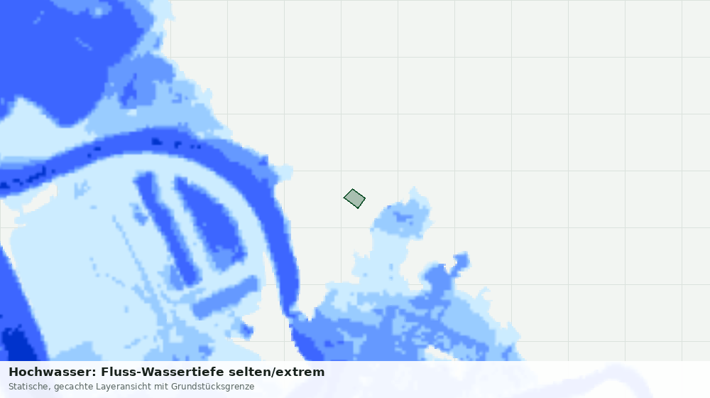 Statische Kartenansicht: Hochwasser: Fluss-Wassertiefe selten/extrem