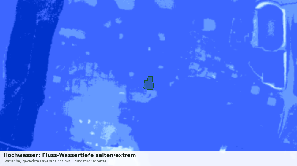 Statische Kartenansicht: Hochwasser: Fluss-Wassertiefe selten/extrem