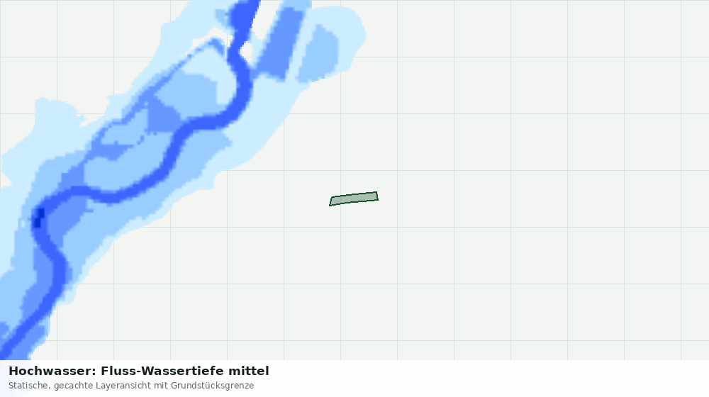 Statische Kartenansicht: Hochwasser: Fluss-Wassertiefe mittel