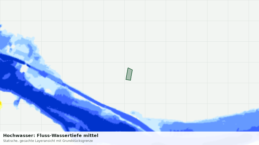 Statische Kartenansicht: Hochwasser: Fluss-Wassertiefe mittel