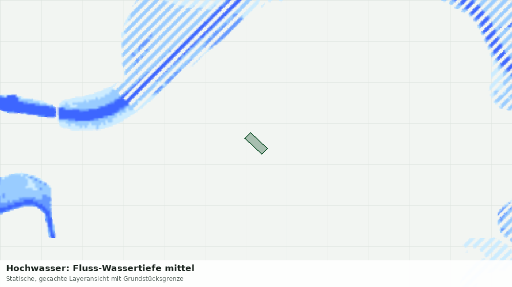 Statische Kartenansicht: Hochwasser: Fluss-Wassertiefe mittel