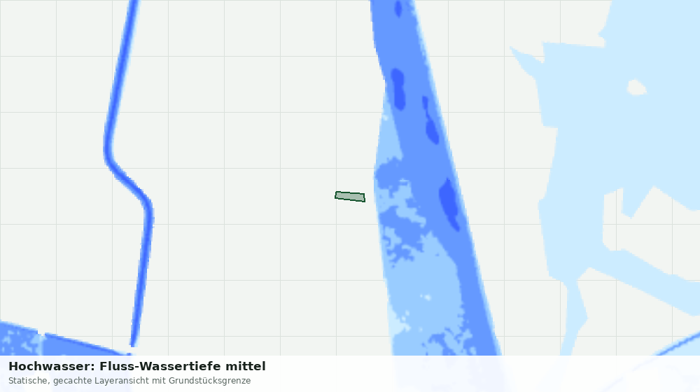 Statische Kartenansicht: Hochwasser: Fluss-Wassertiefe mittel