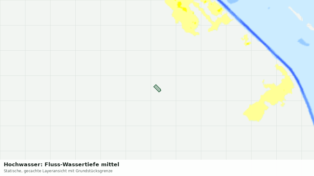 Statische Kartenansicht: Hochwasser: Fluss-Wassertiefe mittel