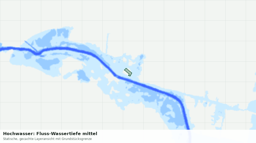 Statische Kartenansicht: Hochwasser: Fluss-Wassertiefe mittel