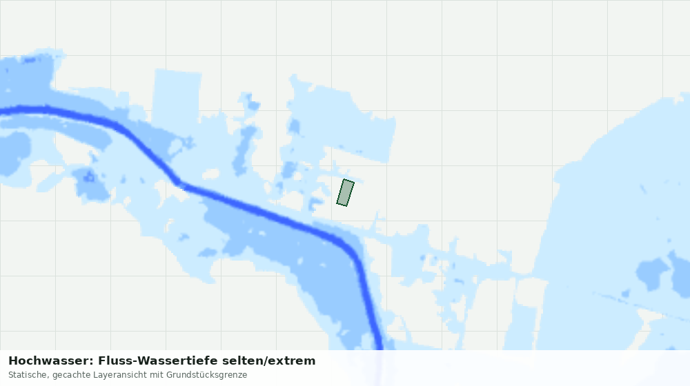 Statische Kartenansicht: Hochwasser: Fluss-Wassertiefe selten/extrem