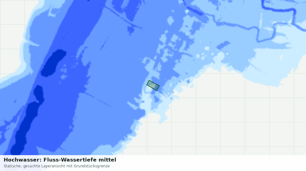 Statische Kartenansicht: Hochwasser: Fluss-Wassertiefe mittel