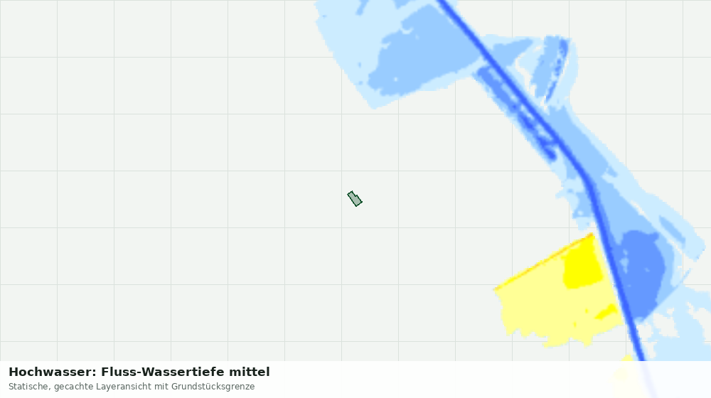 Statische Kartenansicht: Hochwasser: Fluss-Wassertiefe mittel