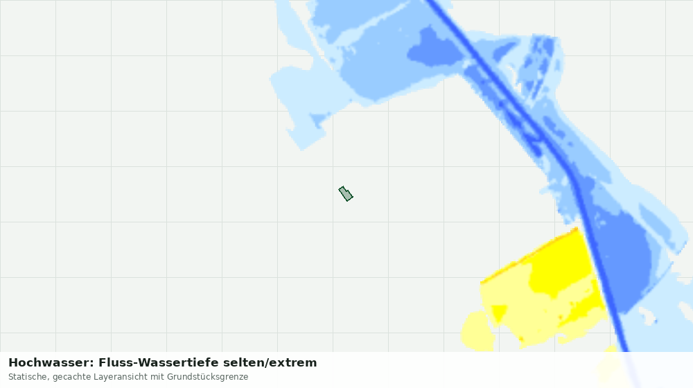 Statische Kartenansicht: Hochwasser: Fluss-Wassertiefe selten/extrem