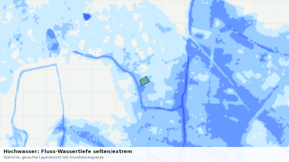 Statische Kartenansicht: Hochwasser: Fluss-Wassertiefe selten/extrem