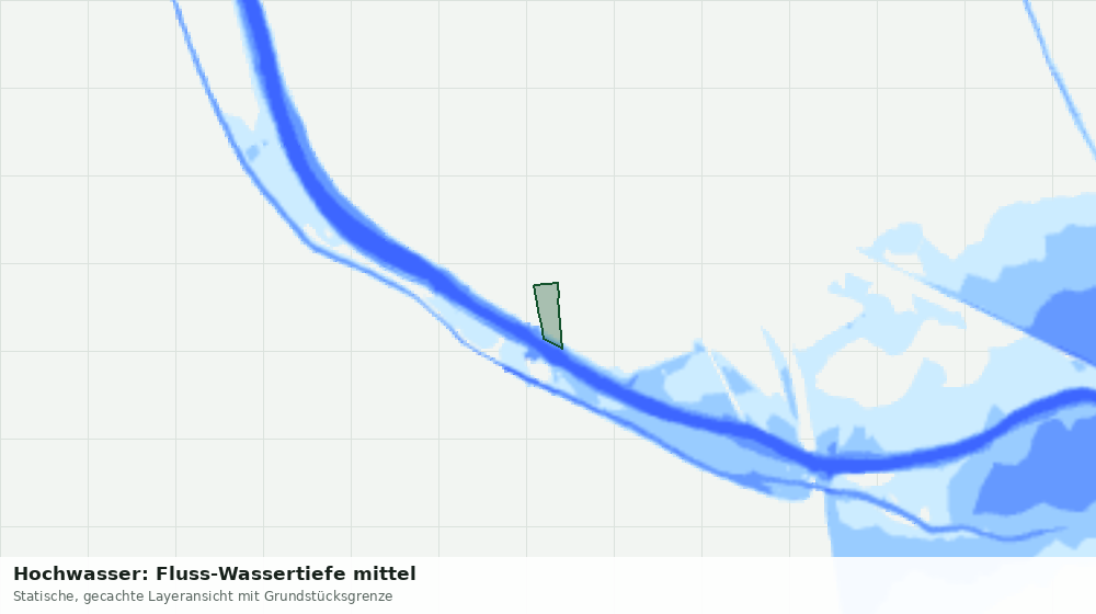 Statische Kartenansicht: Hochwasser: Fluss-Wassertiefe mittel