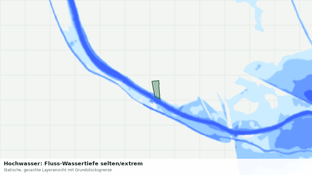 Statische Kartenansicht: Hochwasser: Fluss-Wassertiefe selten/extrem