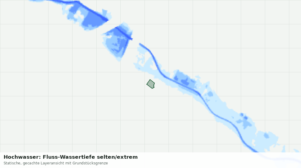 Statische Kartenansicht: Hochwasser: Fluss-Wassertiefe selten/extrem