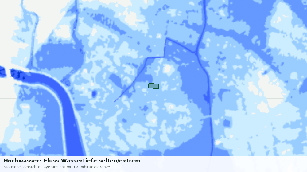 Statische Kartenansicht: Hochwasser: Fluss-Wassertiefe selten/extrem