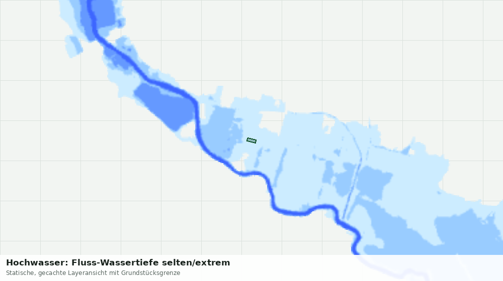 Statische Kartenansicht: Hochwasser: Fluss-Wassertiefe selten/extrem