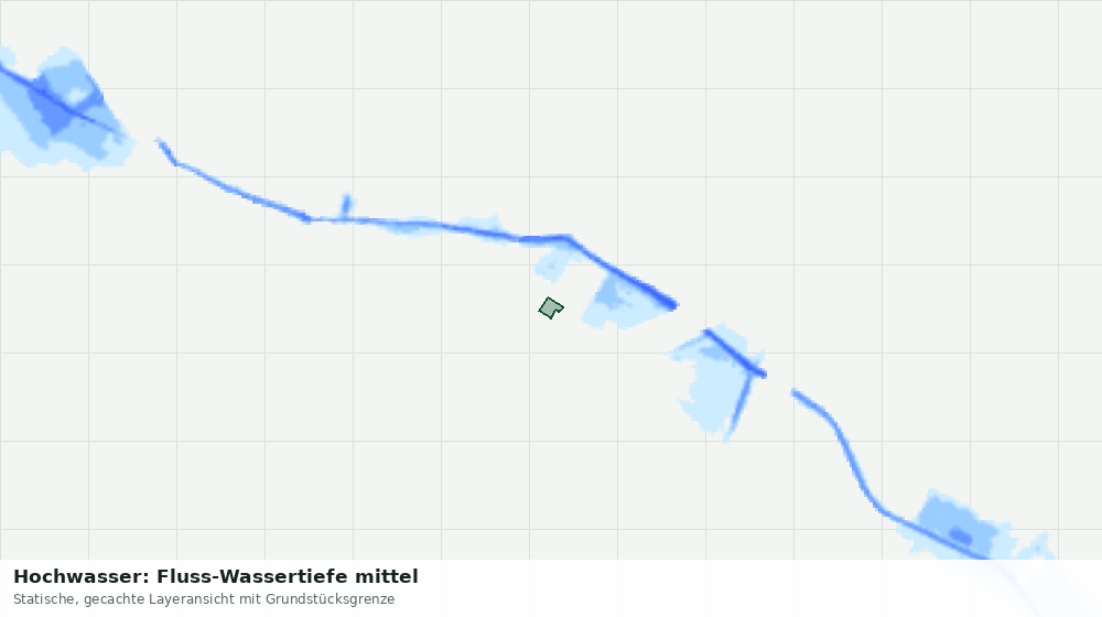 Statische Kartenansicht: Hochwasser: Fluss-Wassertiefe mittel